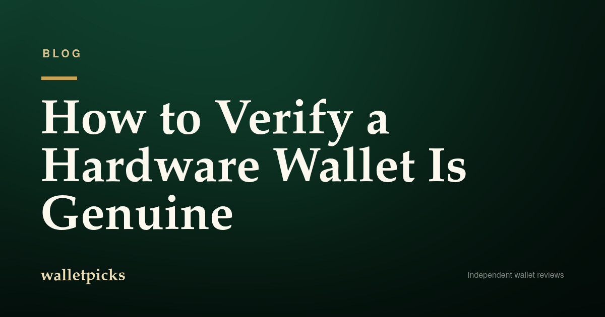 How to Verify a Hardware Wallet Is Genuine